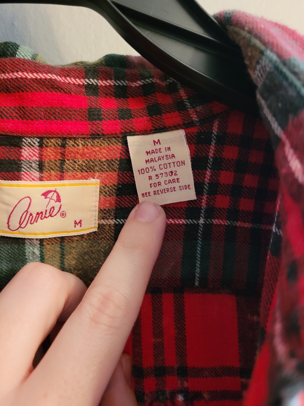 Plaid Patchback Shirt with Whiskey Graphic - Red Multi - Picture 3 of 7